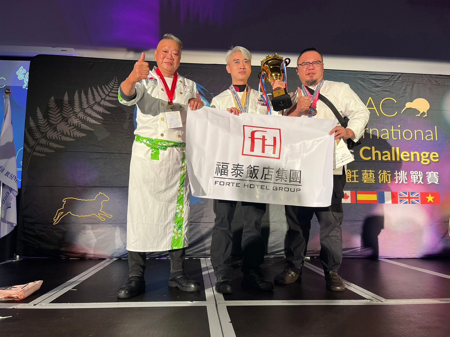 名廚王永宗指導汐止福泰副主廚陳聯官參賽，並擔任餐飲顧問推動台菜國際化